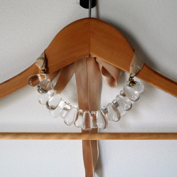 J. Crew Jewelry - J.Crew Necklace with Glass Teardrops and Ribbon